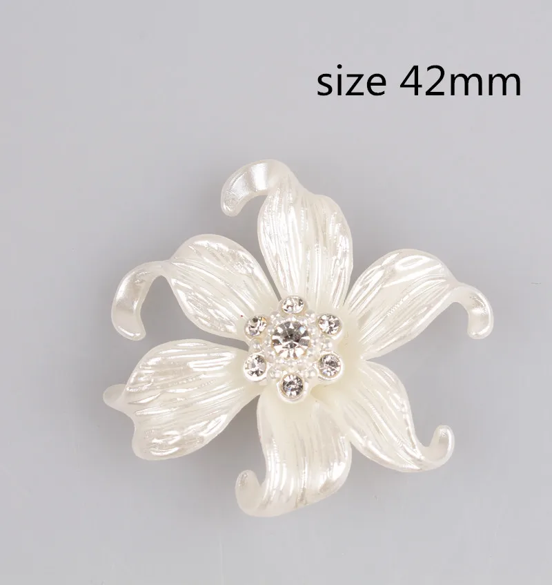 42 MM Beautiful Fashion Brooch Diy Flower Imitation Brooches Material Scarf Jewelry DIY Accessories 20Pcs/Lot MYQB010 | Украшения и