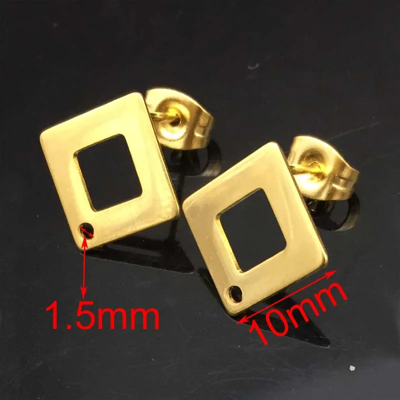 100 шт./лот компоненты для ювелирных изделий фурнитура золотого цвета висячие