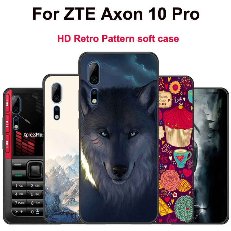 Для zte Axon 10 Pro Чехол мультяшный силиконовый цветной чехол для телефона с рисунком для zte A2020 Pro funda Защитная крышка A2020Pro оболочка