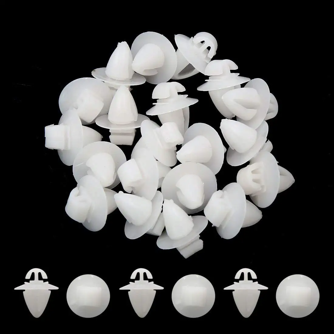 

uxcell 20Pcs Universal Fits Car Door Rivets Bumper Trim Panel Retainer Clips 11mm White