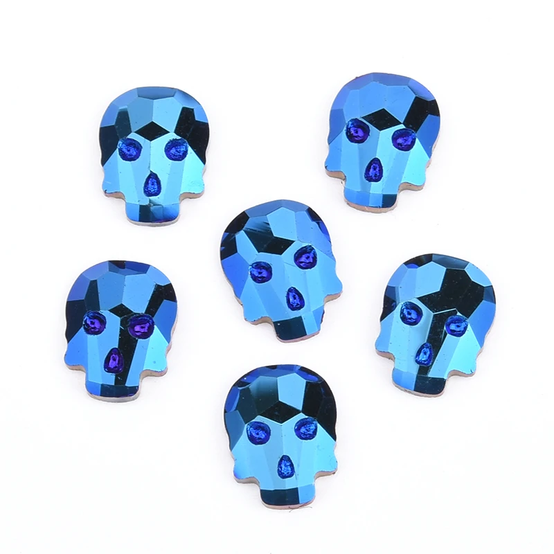 10 шт. Череп ногтей Стразы с плоской задней блеск страз дизайн ювелирные изделия