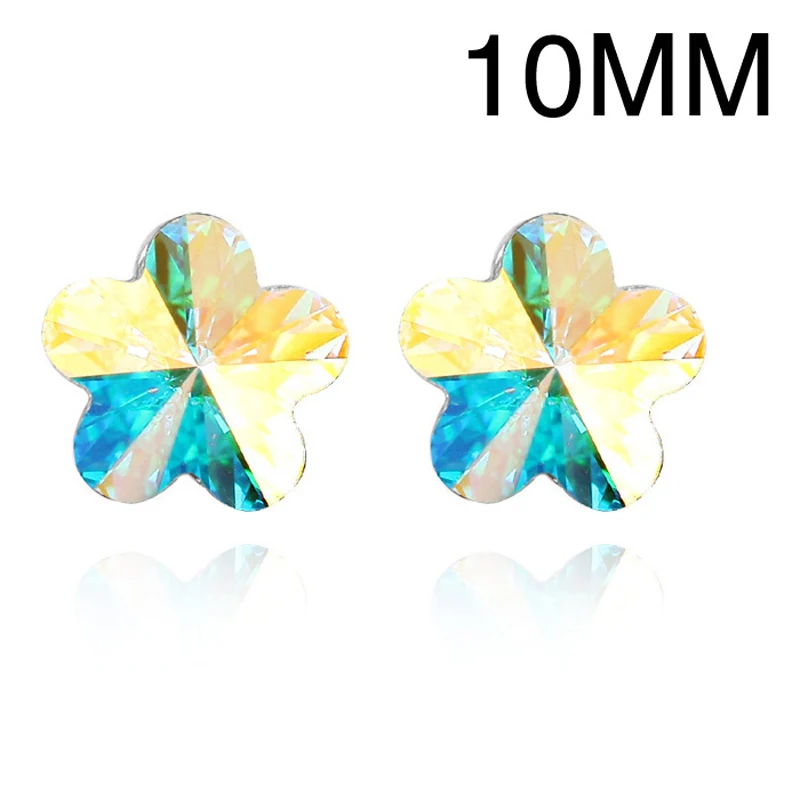 11.11 Sale Nickel Free Flower Design Austrian Crystal Jewelery Small Famous Brand Stud Earrings Best Christmas Gift for Women | Украшения и