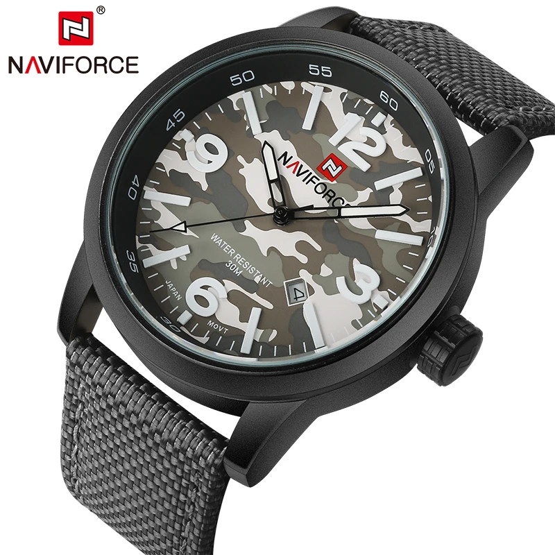 2017 Новый роскошный бренд NAVIFORCE мужские армейские военные часы кварцевые модные