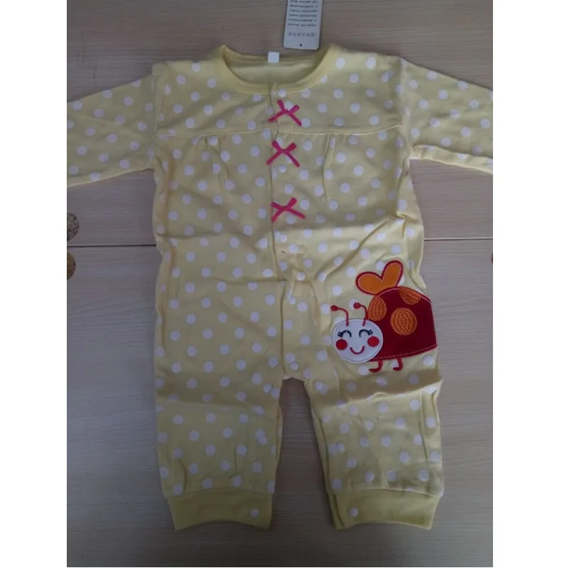 2017 весенний комбинезон с божьей коровкой белая одежда в горошек для маленьких