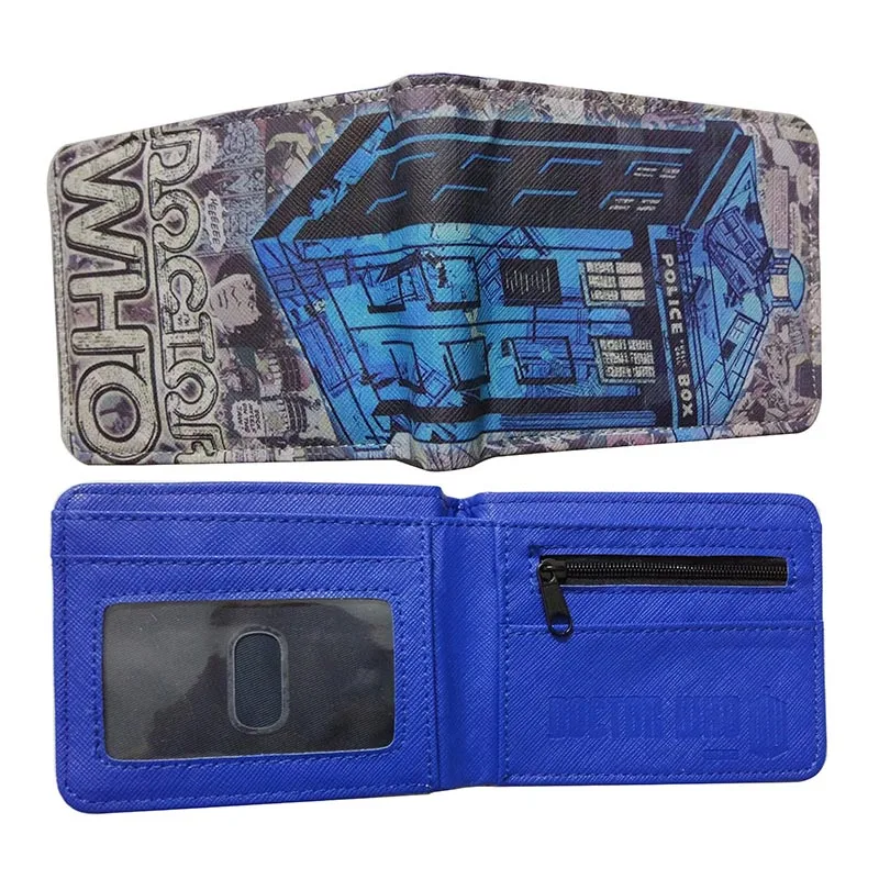 Роскошный кошелек мужской синий для карт кошельки долларов доктора женской