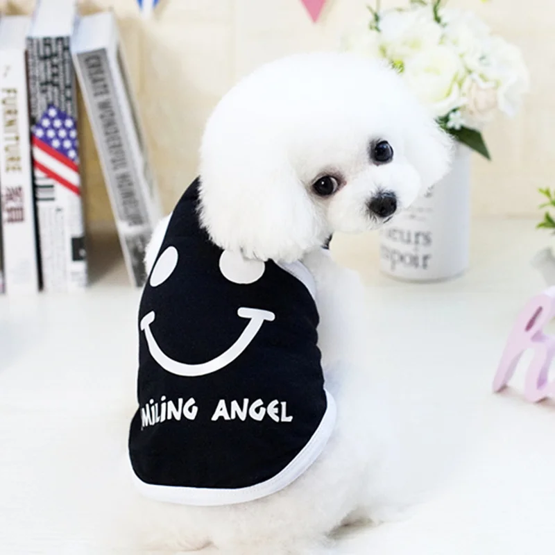 Летняя жилетка из 100% хлопка для собак модная одежда кошек с принтом в полоску