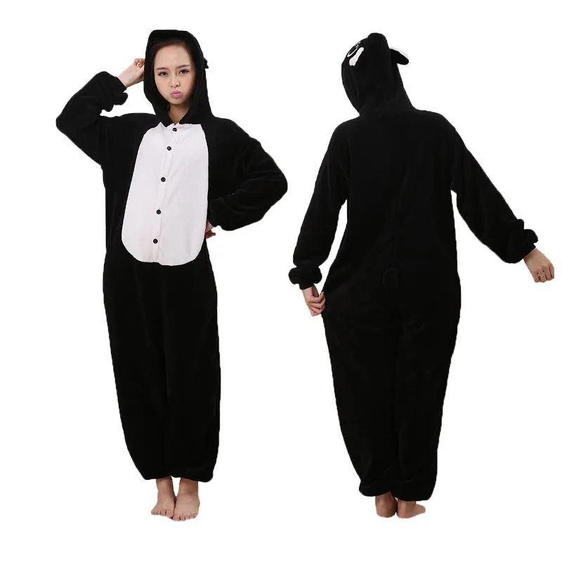 Унисекс мультфильм животных Хэллоуин пижамы костюм Косплэй Пижама фланель