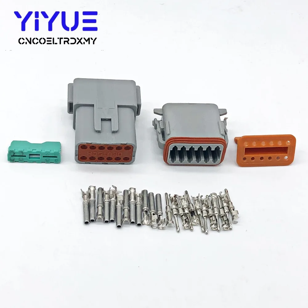1 комплект Deutsch DT 2 3 4 6 8 12 Pin мужской женский Авто Водонепроницаемый Разъем Автомобильный герметичный штекер с контактами