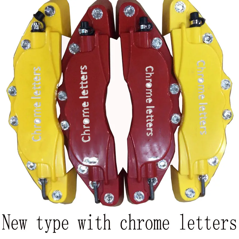 KUNBABY 4 цвета ABS пластик Авто хром 3D Brembo стиль дисковый тормозной суппорт Чехлы передние и задние размер L&M& S