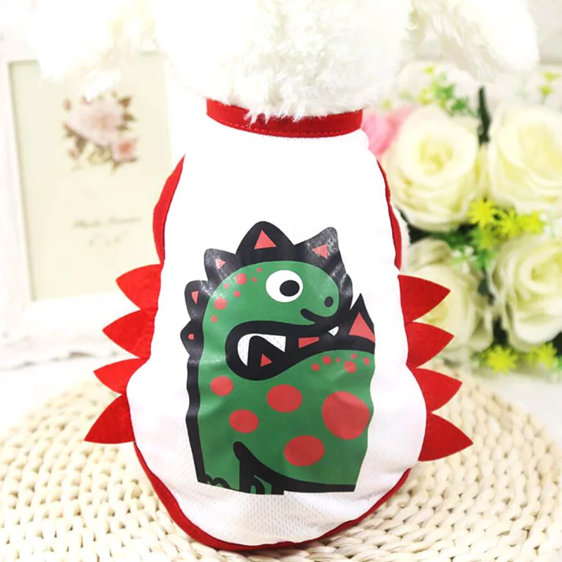 Style 2 Горячее предложение для комнатных собак кошек одежда зимний костюм «дракон» Для малышей с принтом в виде собаки, жилет Костюмы для собак для чихуахуа, йоркширского терьера, ображением динозавра на лето футболка Y201 - Цвет: Style 2