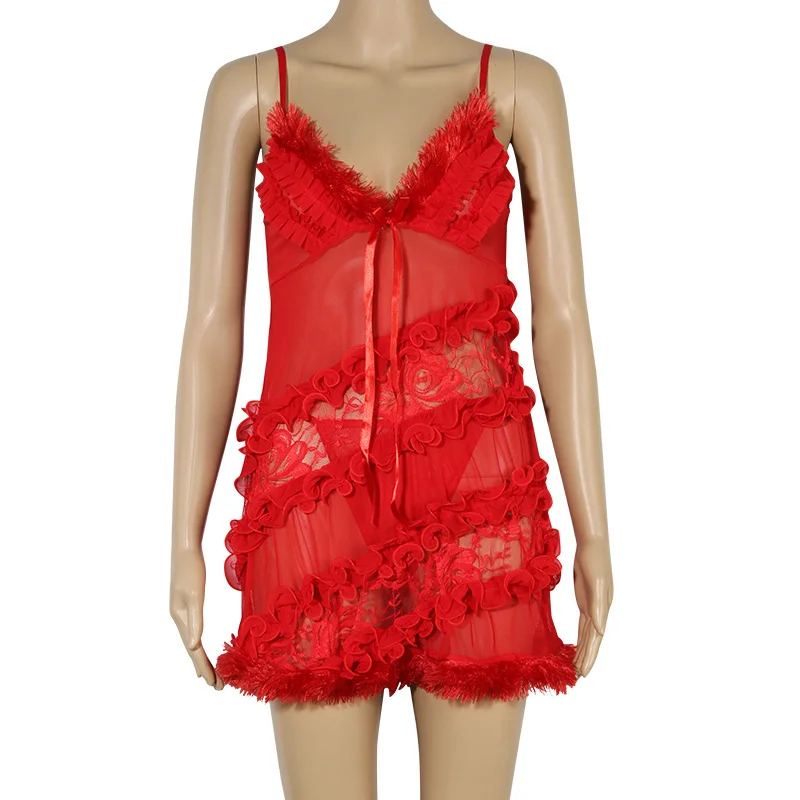 Hot Selling Soft Lace Babydoll Set 6 Colors Babydolls Underwear Lingerie Sexy Sleepwear Erotic for Lady Girls | Тематическая одежда