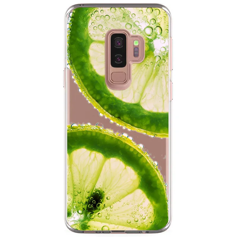 Для Samsung Galaxy S8 S9 S9Plus edge Note 8 A3 A5 2017 TPU красочные мягкие фрукты ананас окрашенные Desig