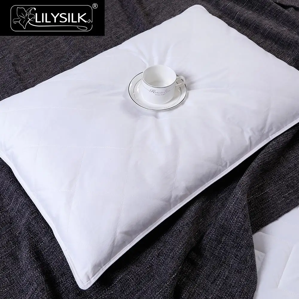 LilySilk шелковая подкладка Подушка моющийся покрытый хлопком для сна высота 16 см
