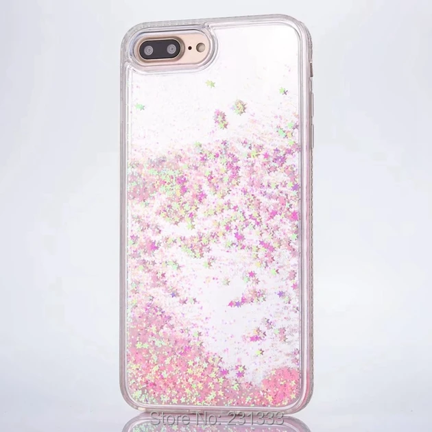 Жидкий 3D Алмазный Блестящий гальванический жесткий корпус из ТПУ для Iphone 7 Plus 7PLUS