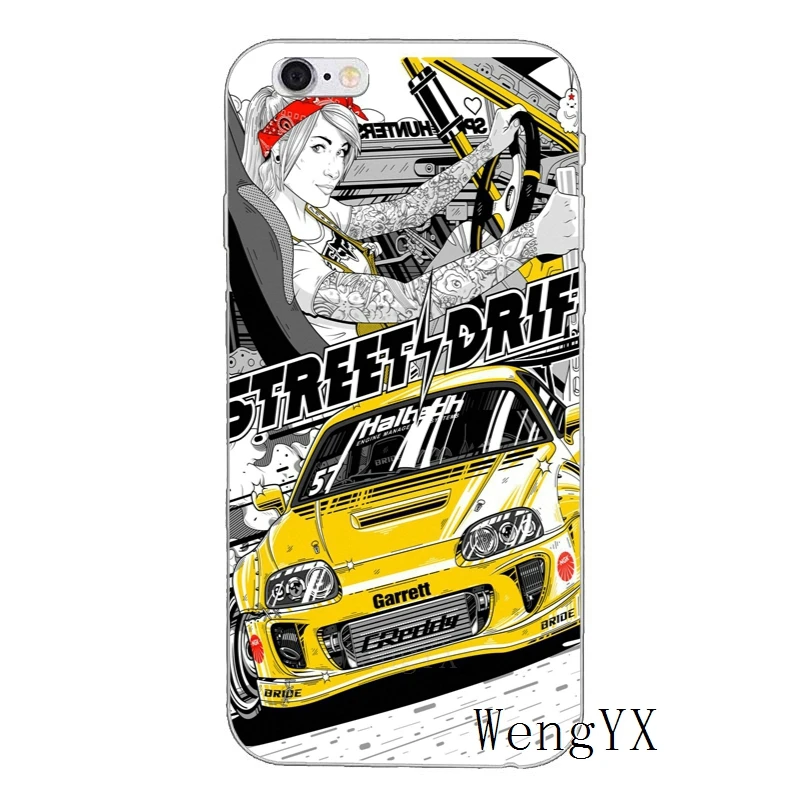 Спортивный автомобиль дрейф JDM ДЛЯ iPhone X XR XS Max 8 7 plus 6s 6 plus SE 5S 5c 5 4S 4 iPod Touch чехол мягкий чехол для телефона