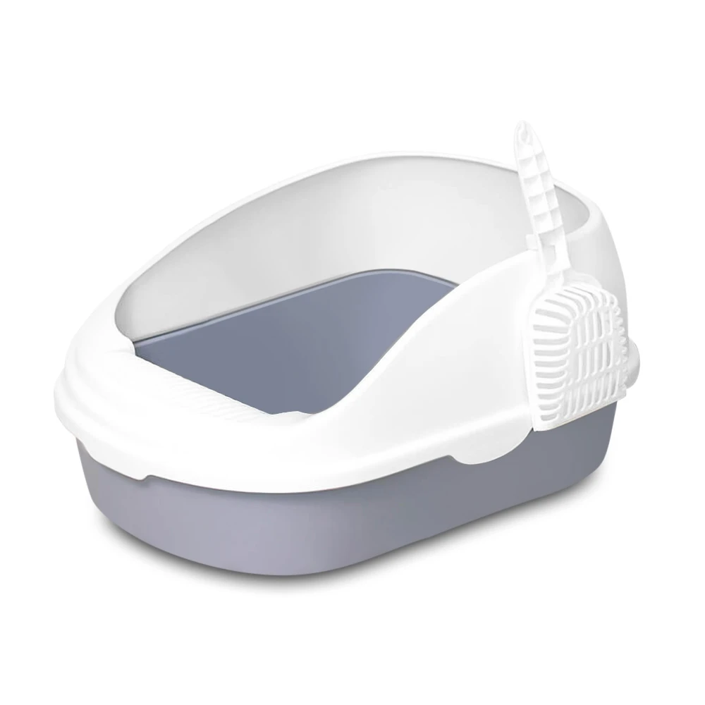 Чистая Pet Открытый верх большой кошачий ящик для мусора с овальным кошачьих