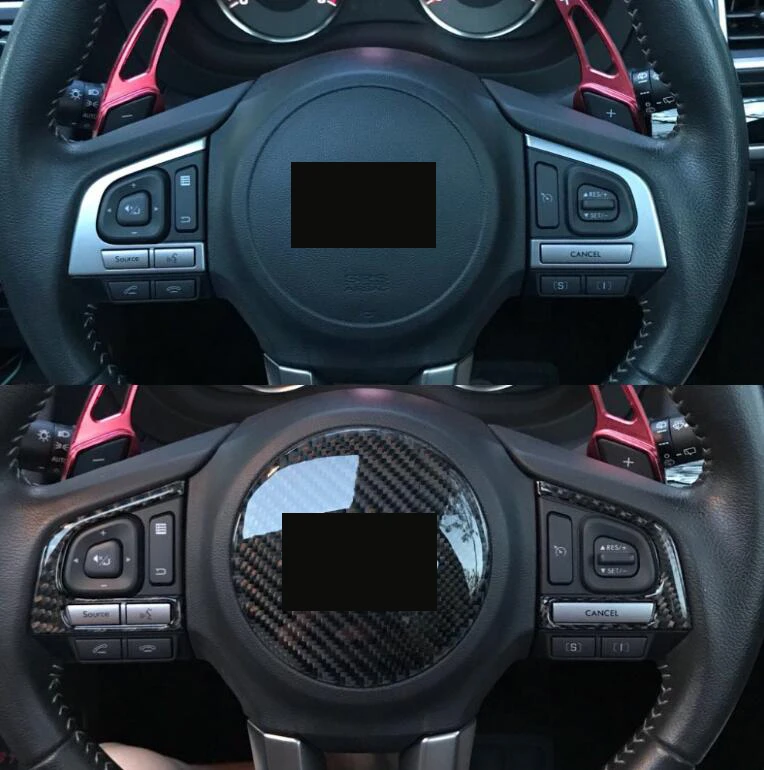 Автомобильная декоративная накладка на руль из углеродного волокна для Subaru BRZ 13-17