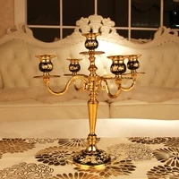 christmas New arrival advanced gold plated candle table vinyl fashion metal mousse home decoration