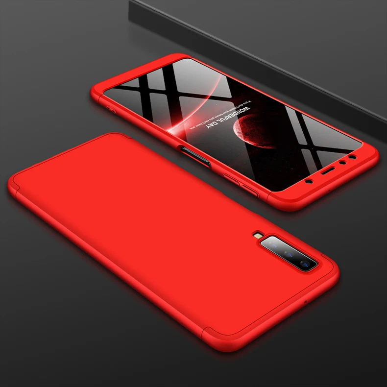 ZS Red Для samsung Galaxy A7 чехол 360 полная защита чехол для телефона для samsung A7 A6 A8 A9 J4 J6 J8 плюс M10 M20 чехол s Coque - Цвет: ZS Red