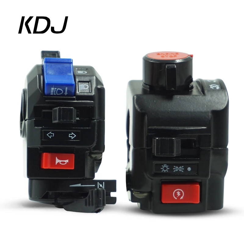 

2pcs Universal 7/8'' 22mm Motorcycle Switches Motorbike Horn Turn Signal Light Start Switch Handlebar Electric Controller