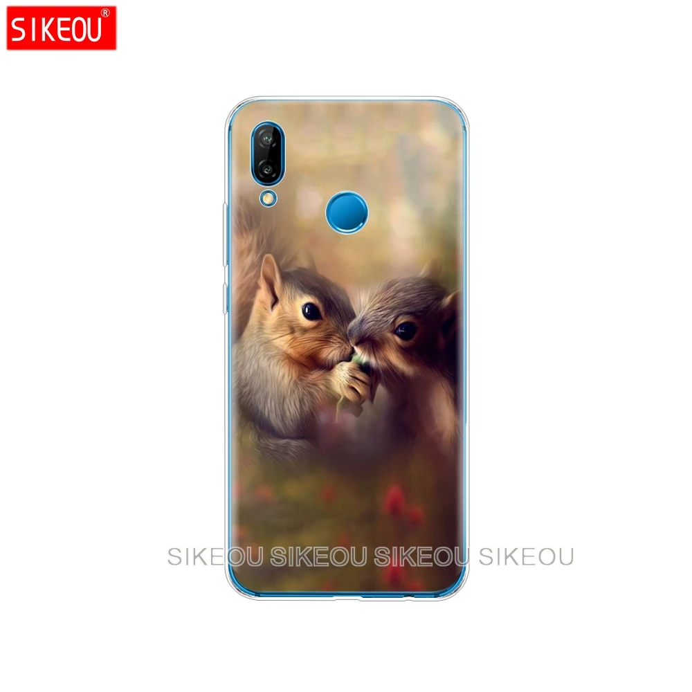 Silicone Cover Phone Case For Huawei P20 P7 P8 P9 P10 Lite Plus Pro 2017 p smart 2018 squirrel Guinea Pig Mouse peanut greedy | Мобильные
