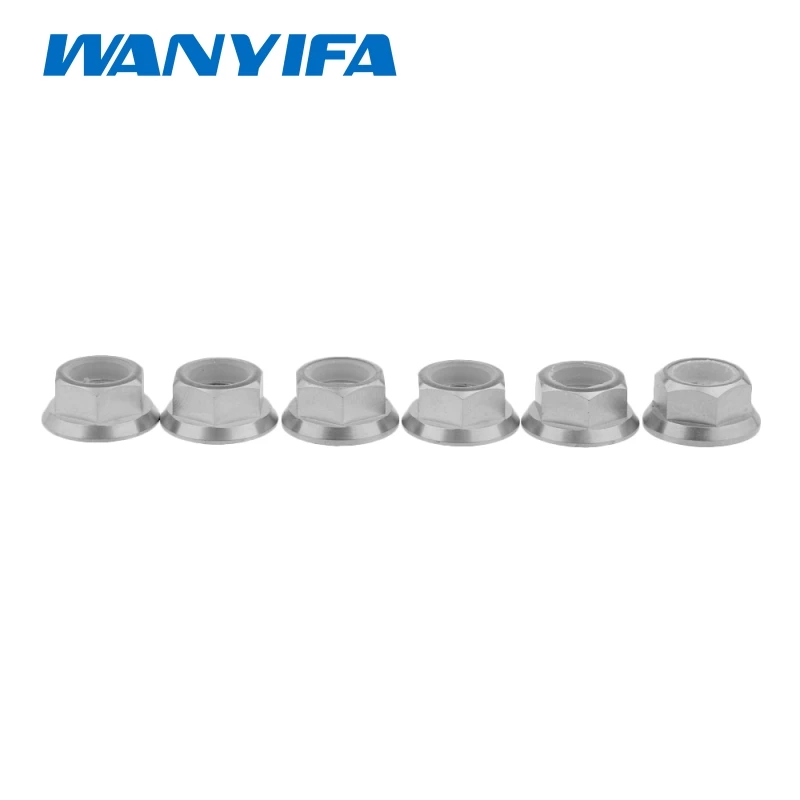 Титановый &quotwanifa&quot Ti M10 1 25 мм Шаг звездочки фланец замок Гайка для Honda Suzuki Yamaha
