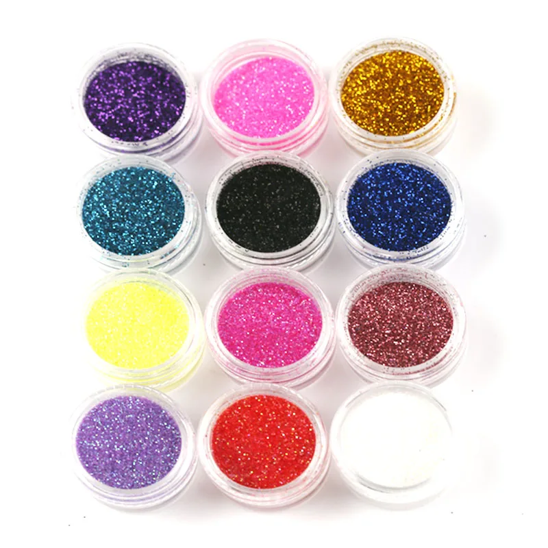 12 шт. блестки разных цветов Тени для век Палитра пигментов тени Косметика губ