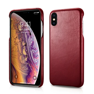 For iPhone XS MAX ICarer для iPhone XS Max чехол Роскошный милый тонкий Винтажный чехол из натуральной кожи защитный чехол для телефона XS Max задняя крышка - Цвет: For iPhone XS MAX