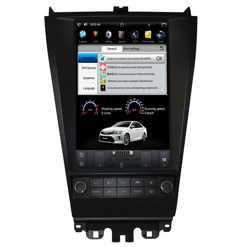 12," Тесла Стиль Android 7,1 игрок автомобиля gps навигации для Honda Accord 2003 2004 2005 2006 2007 с радио BT USB стерео