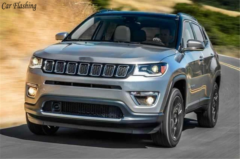 Автомобильный мигающий 1 пара для Jeep Compass светодиодный DRL Дневной ходовой светильник Дневной светильник водонепроницаемый желтый сигнальный светильник