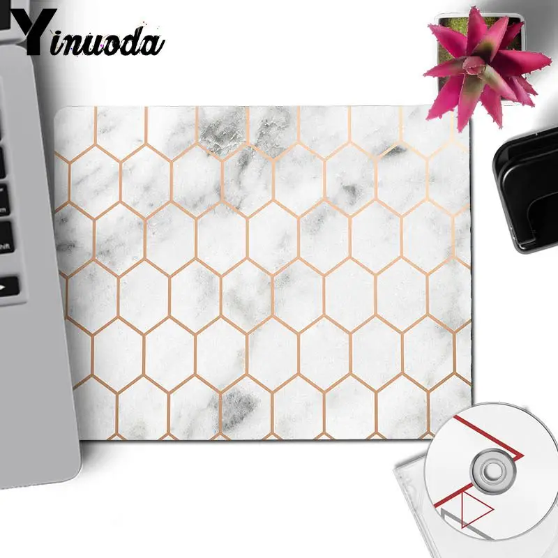 No Lock Edge18x22cm Yinuoda Новое поступление розовый, золотой, мраморный коврик для клавиатуры резиновый игровой коврик для мыши Настольный коврик декоративный Настольный игровой коврик для мыши - Цвет: No Lock Edge18x22cm