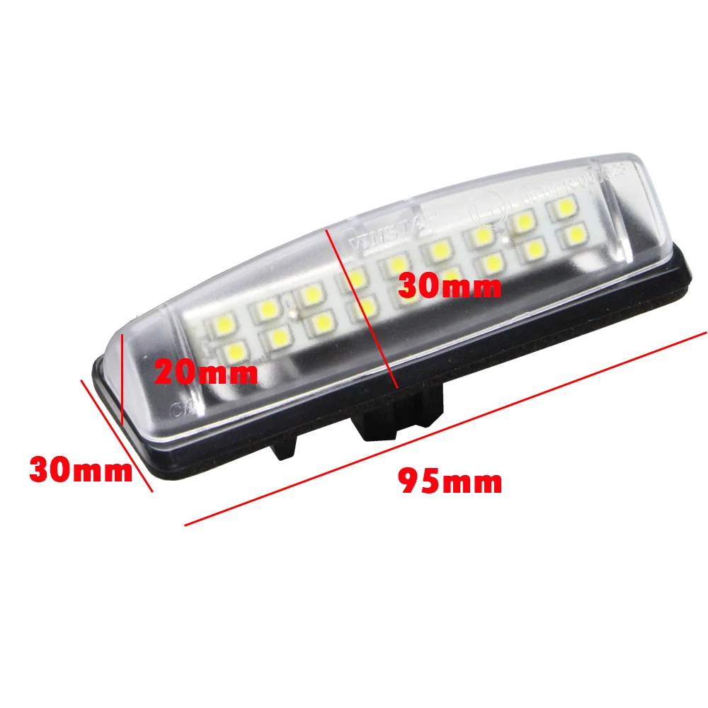 Ксеноновые белые светодиодные номерные знаки 18SMD для Toyota Camry Aurion Prius Lexus IS300 LS430 GS430