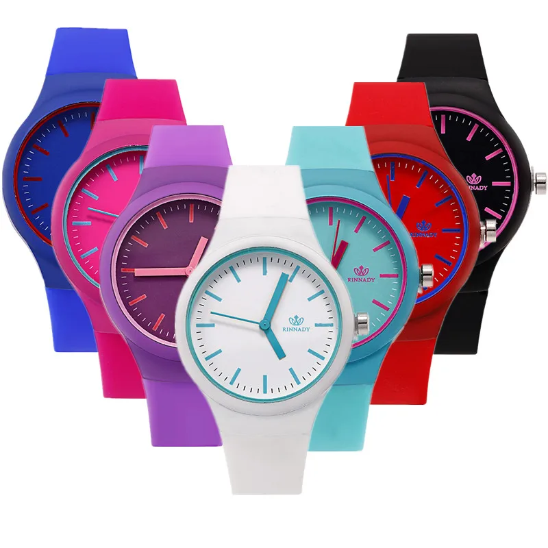 

Dropshipping 2018 Casual fashion Jelly Silicone children's watch ladies quartz rubber sport women wristwatches reloj mujer clock