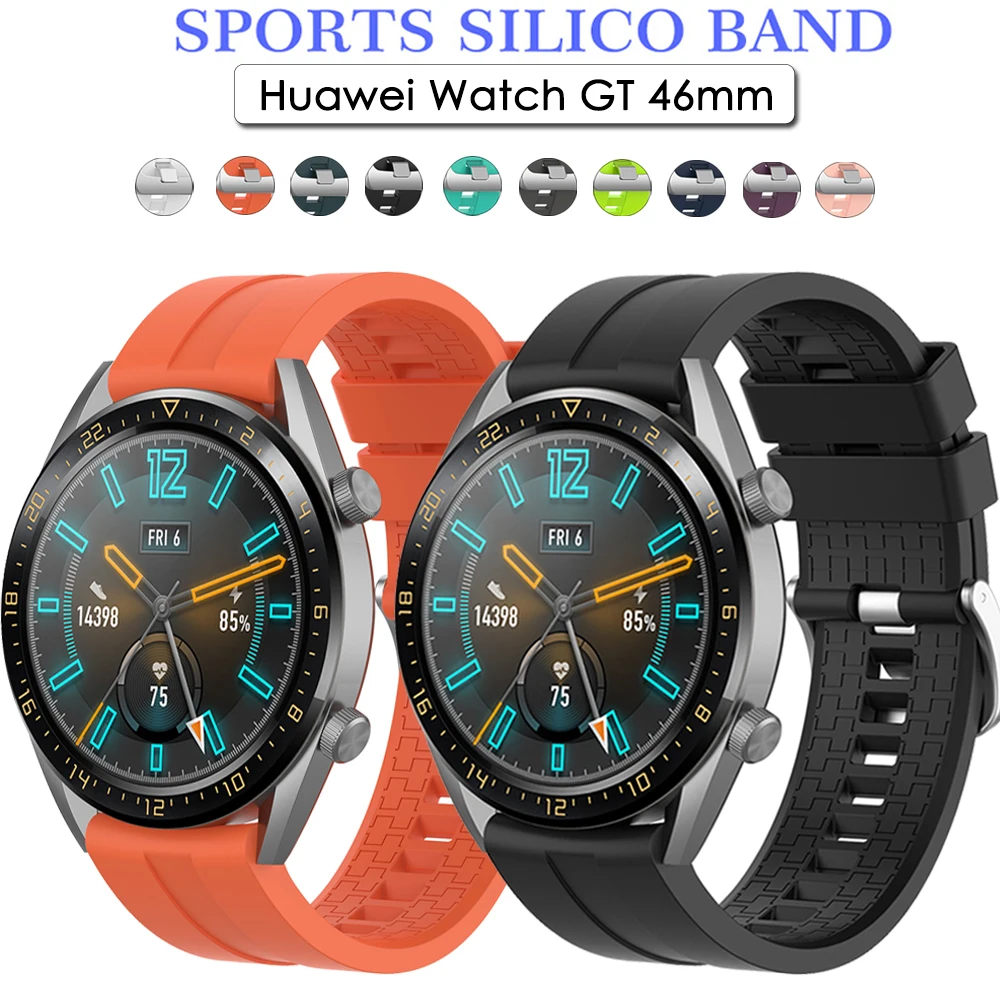 22 мм силиконовый ремешок для часов huawei Watch GT 46 Honor Magic Смарт часы браслет Galaxy gear