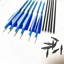 6PK/12PK 32 &quotручной работы Углеродные стрелки с настоящим пером со
