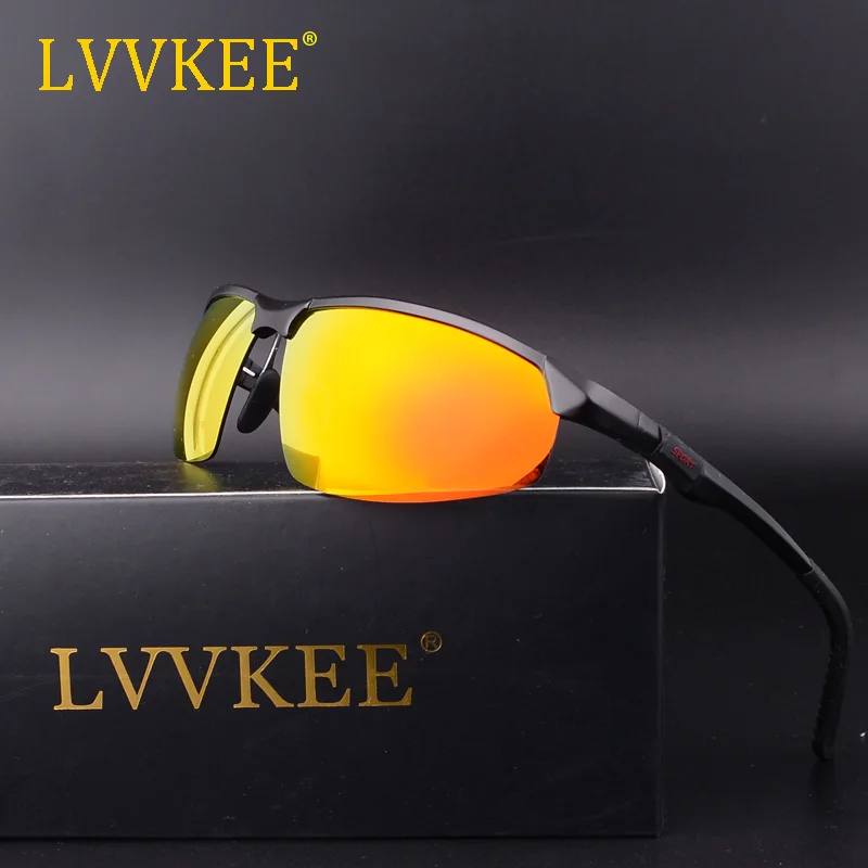 Солнцезащитные очки LVVKEE в алюминиево магниевой оправе для мужчин