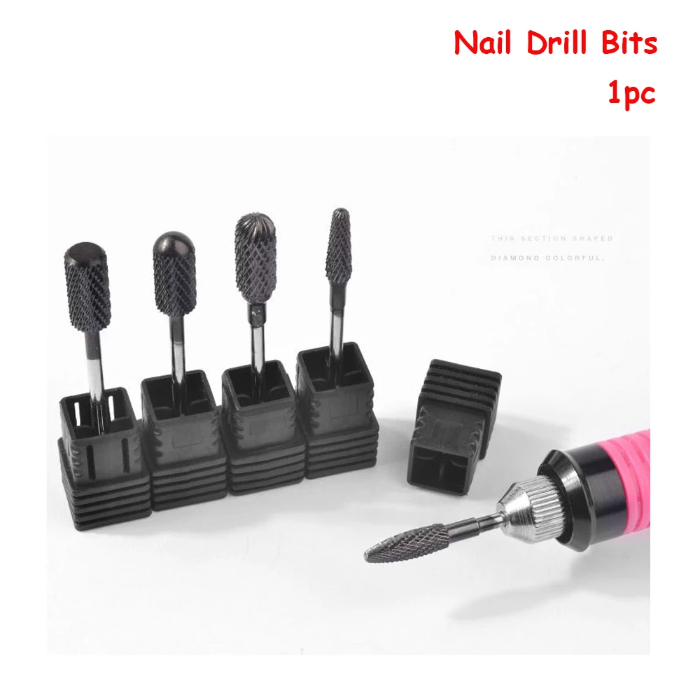 5 типов твердосплавных фрез для ногтей Черная машина с титановым покрытием