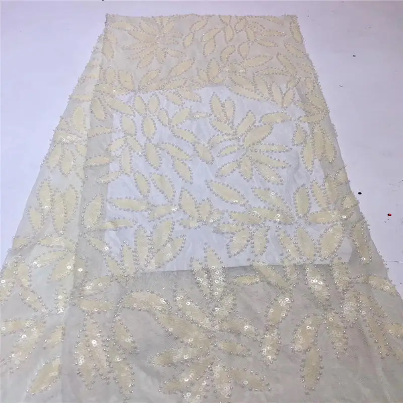 Высококачественная африканская кружевная ткань с разноцветными блестками Tissu