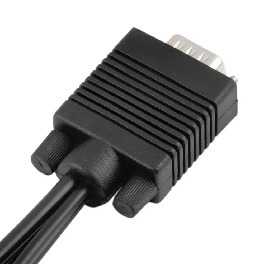 Лидер продаж черный 1 шт. 3 RCA Женский конвертер кабель новый VGA для видео ТВ выход