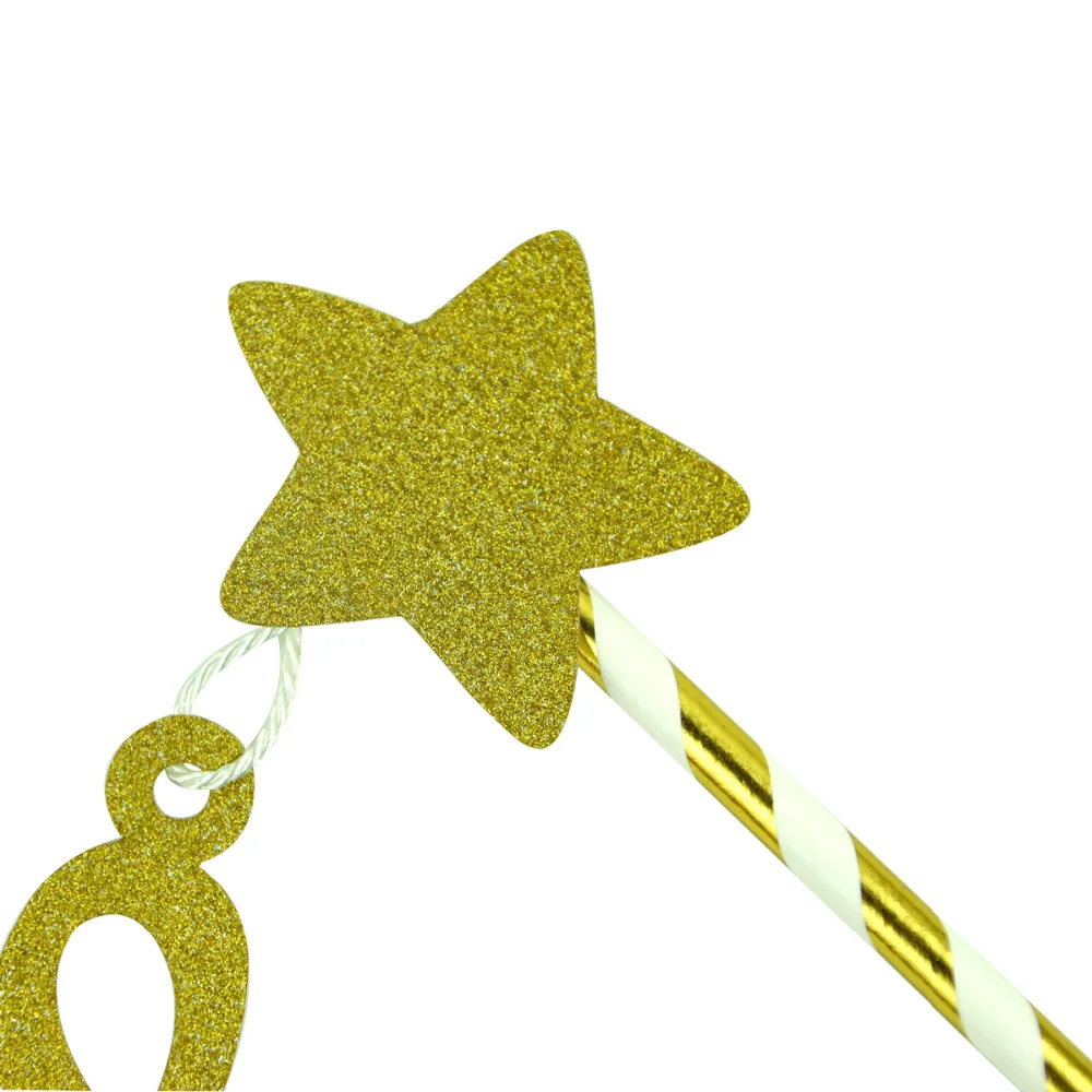 LAPHIL Baby 1 день рождения торт Топпер синий розовый бумажная солома мой первый