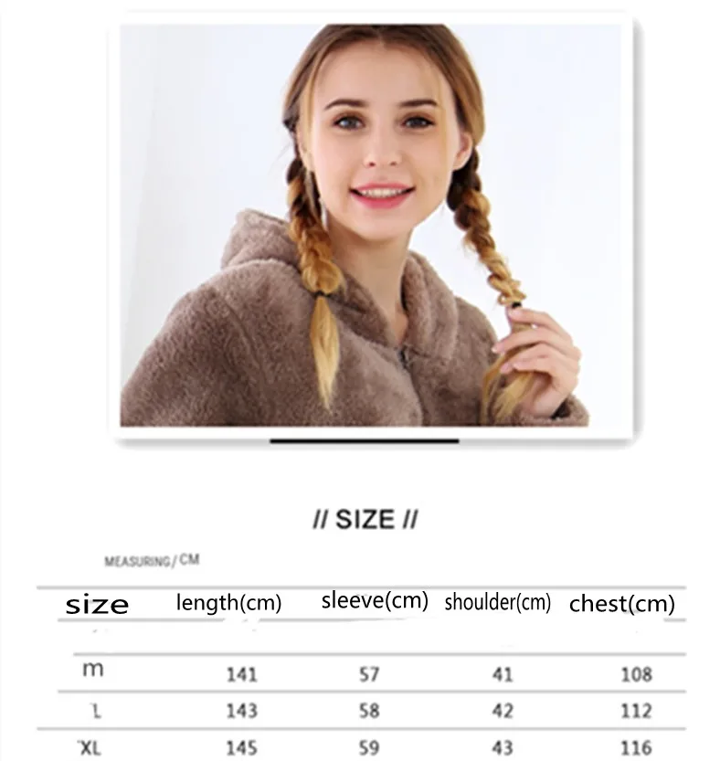 

Autumn and winter women thick fleece long jumpsuits Warm thick flannel princess long sleeve sleepwear lovely homewear big size