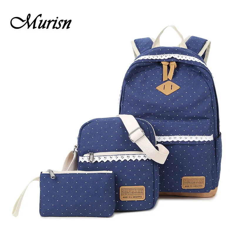 Холст Рюкзак кружева модная одежда для девочек женственный школьные рюкзаки