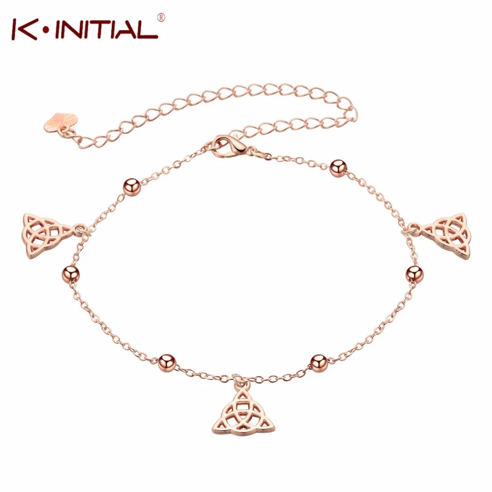 

Fashion Bead Knot Chain Ankle Bracelet Rose Gold Barefoot Sandal Beach Sexy Anklets Jewelry For Women Foot Bijoux