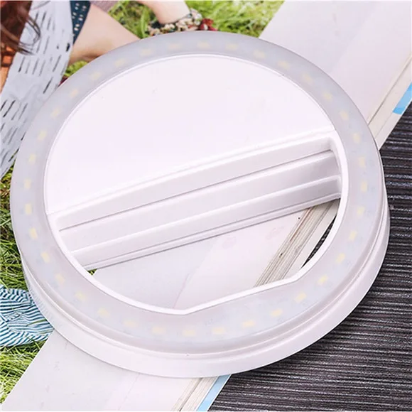 White 36 LED Selfie Ring Light For iPhone For Xiaomi For Samsung Huawei Portable Flash Camera Phone Case Cover Photography Enhancing - Цвет: White