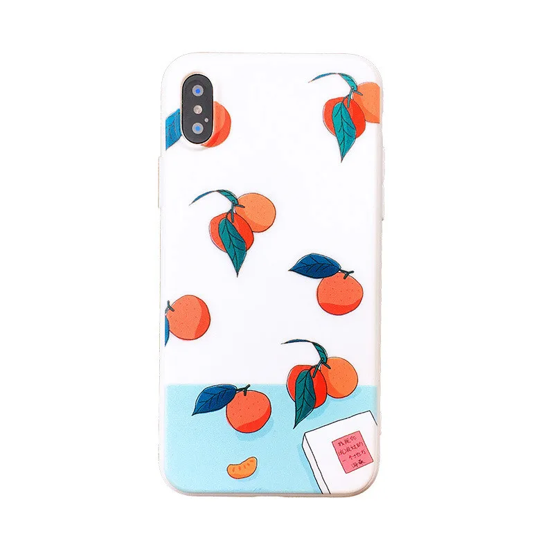 Винтажный Оранжевый чехол GYKZ для iPhone X XS MAX XR 7 8 6 6s Plus литературный Белый
