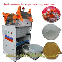 semi automatic hand pressure type automatic cup sealer milk tea sealing machine sealer trays cup sealing machine