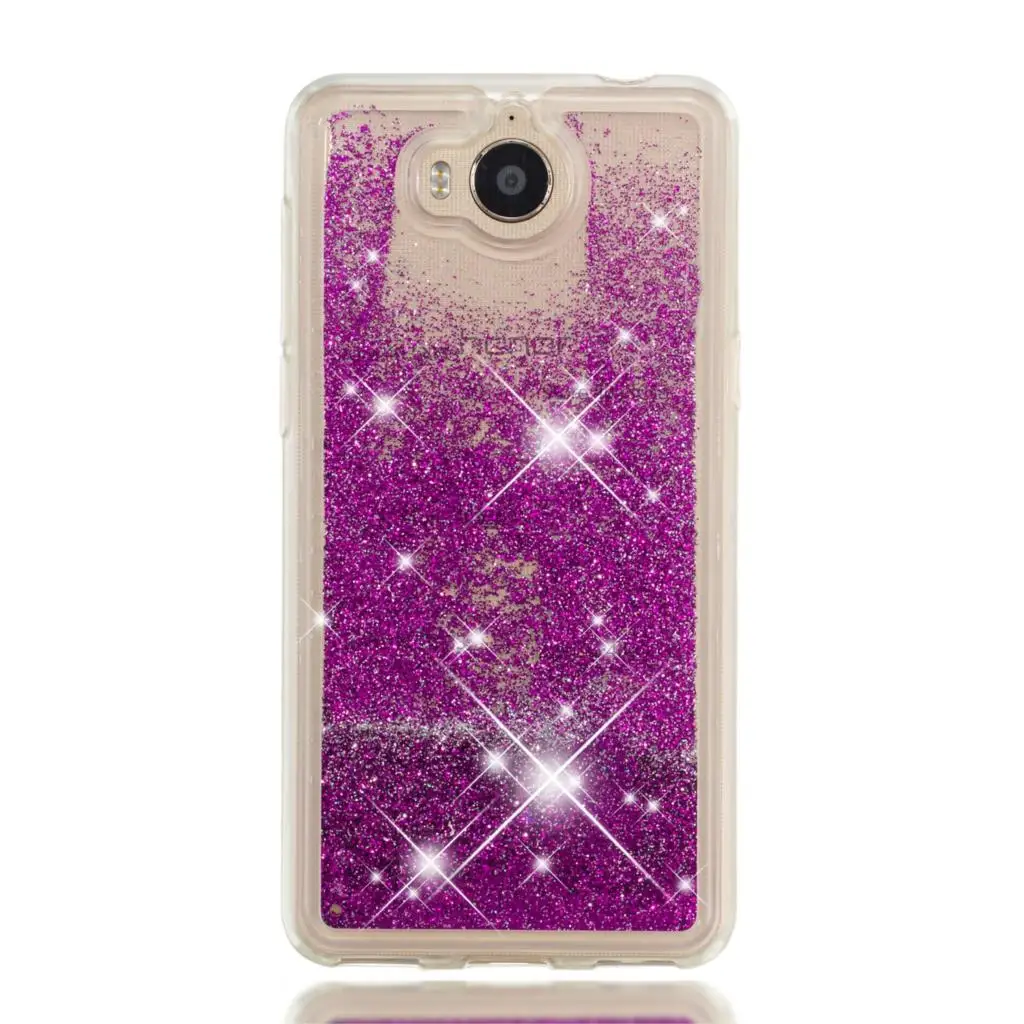 Glitter Stars Case for Huawei Y5 2017 III MYA L22 Dynamic Liquid Quicksand Soft TPU Back Y 5 MYA-L22 Cover |