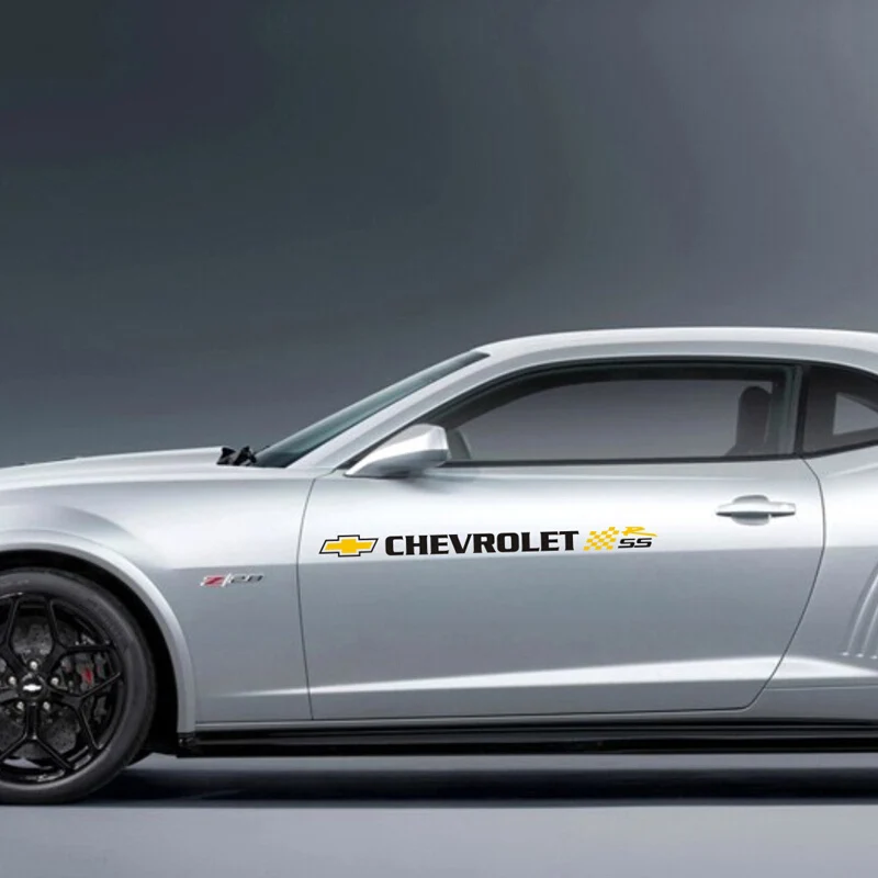 World Датун Спорт Stripes автомобилей Наклейки для Chevrolet CRUZE CAPTIVA Camaro Silverado Обе боковые