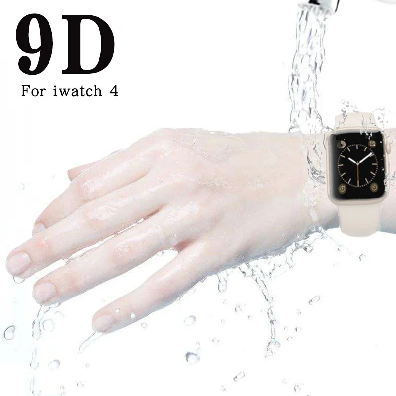 Suntaiho 9D полное покрытие гелевая стеклянная пленка для Apple Watch 4 40 44 мм Защита экрана