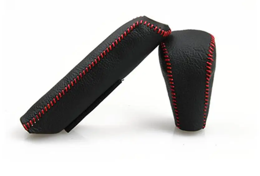 Automatic Gear Shift Knob Handbrake Genuine Leather Stitching Cover For Honda Civic 8th 2004-2010 |